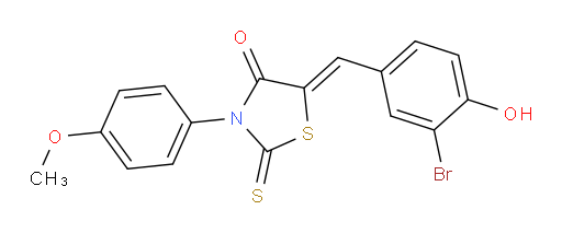 5-[(3-Bromo-4-hydroxyphenyl)methylene]-3-(4-methoxyphenyl)-2-thioxo-4-thiazolidinone (ACI)