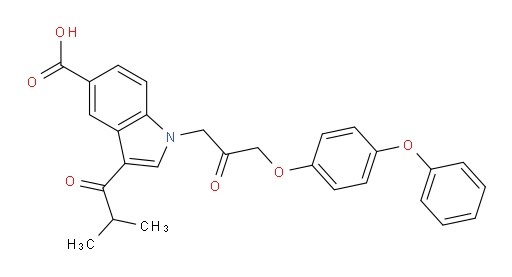 3-(2-Methyl-1-oxopropyl)-1-[2-oxo-3-(4-phenoxyphenoxy)propyl]-1H-indole-5-carboxylic acid (ACI)