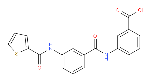 3-[[3-[(2-Thienylcarbonyl)amino]benzoyl]amino]benzoic acid (ACI)