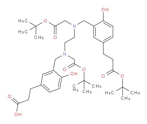 1-(1,1-Dimethylethyl) 3-[[[2-[[[5-(2-carboxyethyl)-2-hydroxyphenyl]methyl][2-(1,1-dimethylethoxy)-2-oxoethyl]amino]ethyl][2-(1,1-dimethylethoxy)-2-oxoethyl]amino]methyl]-4-hydroxybenzenepropanoate (ACI)