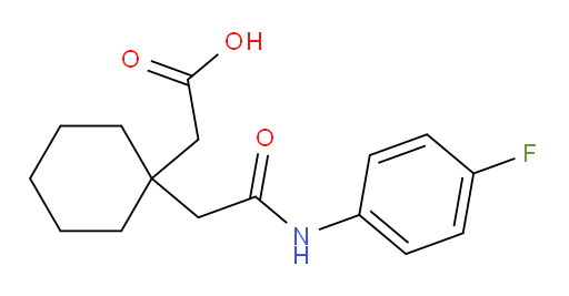 1-[2-[(4-Fluorophenyl)amino]-2-oxoethyl]cyclohexaneacetic acid (ACI)
