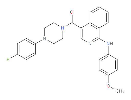 [4-(4-Fluorophenyl)-1-piperazinyl][1-[(4-methoxyphenyl)amino]-4-isoquinolinyl]methanone (ACI)