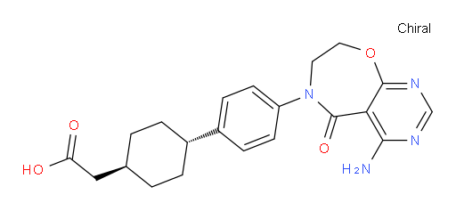 trans-4-[4-(4-Amino-7,8-dihydro-5-oxopyrimido[5,4-f][1,4]oxazepin-6(5H)-yl)phenyl]cyclohexaneacetic acid (ACI)