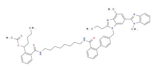 N-[8-[[2-[1-(Acetyloxy)pentyl]benzoyl]amino]octyl]-4′-[(1,4′-dimethyl-2′-propyl[2,6′-bi-1H-benzimidazol]-1′-yl)methyl][1,1′-biphenyl]-2-carboxamide (ACI)