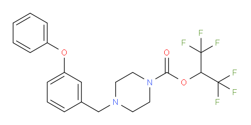 1,1,1,3,3,3-Hexafluoropropan-2-yl 4-(3-phenoxybenzyl)piperazine-1-carboxylate