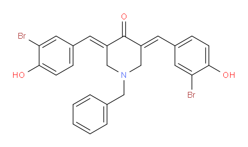 3,5-Bis[(3-bromo-4-hydroxyphenyl)methylene]-1-(phenylmethyl)-4-piperidinone (ACI)