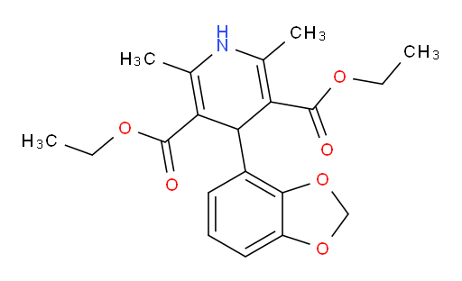 3,5-Diethyl 4-(1,3-benzodioxol-4-yl)-1,4-dihydro-2,6-dimethyl-3,5-pyridinedicarboxylate (ACI)