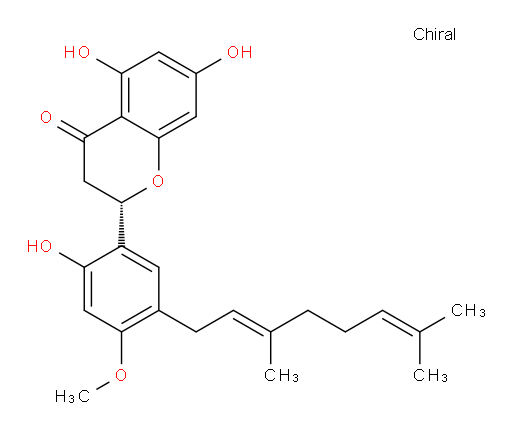 (2S)-2-[5-[(2E)-3,7-Dimethyl-2,6-octadien-1-yl]-2-hydroxy-4-methoxyphenyl]-2,3-dihydro-5,7-dihydroxy-4H-1-benzopyran-4-one (ACI)