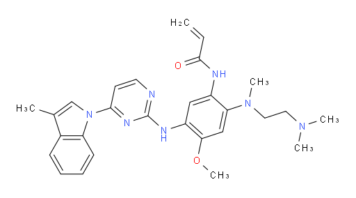 N-[2-[[2-(Dimethylamino)ethyl]methylamino]-4-methoxy-5-[[4-(3-methyl-1H-indol-1-yl)-2-pyrimidinyl]amino]phenyl]-2-propenamide (ACI)