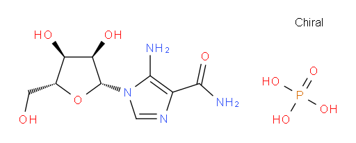 Imidazole-4-carboxamide, 5-amino-1-ribosyl-, phosphate (6CI)