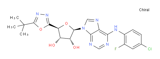 (2R,3R,4S,5S)-2-[6-[(4-Chloro-2-fluorophenyl)amino]-9H-purin-9-yl]-5-[5-(1,1-dimethylethyl)-1,3,4-oxadiazol-2-yl]tetrahydro-3,4-furandiol (ACI)