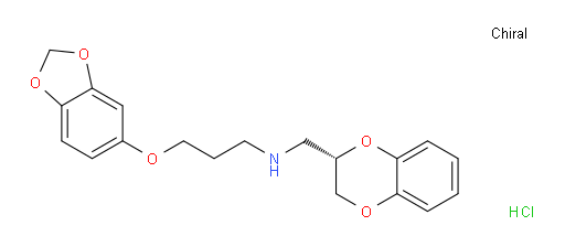 (2S)-N-[3-(1,3-Benzodioxol-5-yloxy)propyl]-2,3-dihydro-1,4-benzodioxin-2-methanamine hydrochloride (1:1) (ACI)