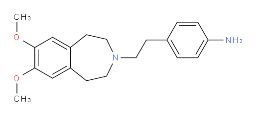 4-[2-(1,2,4,5-Tetrahydro-7,8-dimethoxy-3H-3-benzazepin-3-yl)ethyl]benzenamine (ACI)