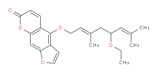 4-[[(2E)-5-Ethoxy-3,7-dimethyl-2,6-octadien-1-yl]oxy]-7H-furo[3,2-g][1]benzopyran-7-one (ACI)