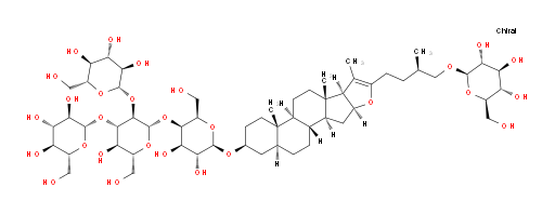 (3β,5α,25R)-26-(β-D-Glucopyranosyloxy)furost-20(22)-en-3-yl O-β-D-glucopyranosyl-(1→2)-O-[β-D-glucopyranosyl-(1→3)]-O-β-D-glucopyranosyl-(1→4)-β-D-galactopyranoside (ACI)