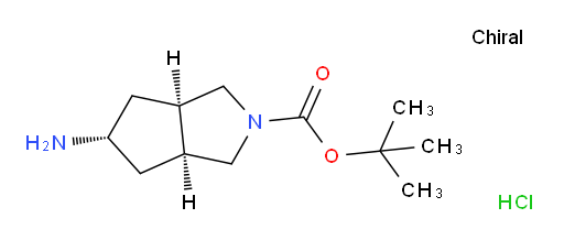 Cyclopenta[c]pyrrole-2(1H)-carboxylic acid, 5-aminohexahydro-, 1,1-dimethylethyl ester, hydrochloride (1:1), (3aα,5α,6aα)- (ACI)