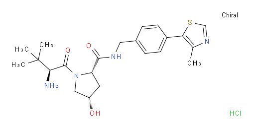 L-Prolinamide, 3-methyl-L-valyl-4-hydroxy-N-[[4-(4-methyl-5-thiazolyl)phenyl]methyl]-, hydrochloride (1:1), (4S)- (ACI)