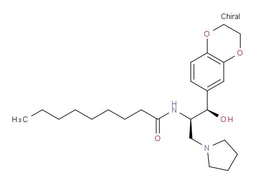 N-[(1R,2R)-2-(2,3-dihydro-1,4-benzodioxin-6-yl)-2-hydroxy-1-(1-pyrrolidinylmethyl)ethyl]-Nonanamide