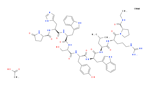 (S)-1-((3S,6S,9S,12S,15R,18S,21S)-3-((1H-imidazol-5-yl)methyl)-6,15-bis((1H-indol-3-yl)methyl)-21-(3-guanidinopropyl)-12-(4-hydroxybenzyl)-9-(hydroxymethyl)-18-isobutyl-1,4,7,10,13,16,19-heptaoxo-1-((S)-5-oxopyrrolidin-2-yl)-2,5,8,11,14,17,20-heptaazadocosan-22-oyl)-N-ethylpyrrolidine-2-carboxamide acetate