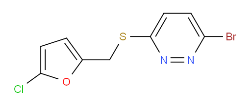 3-bromo-6-{[(5-chlorofuran-2-yl)methyl]sulfanyl}pyridazine