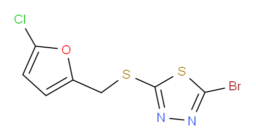 2-bromo-5-{[(5-chlorofuran-2-yl)methyl]sulfanyl}-1,3,4-thiadiazole