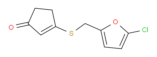 3-{[(5-chlorofuran-2-yl)methyl]sulfanyl}cyclopent-2-en-1-one