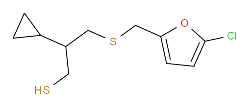 3-{[(5-chlorofuran-2-yl)methyl]sulfanyl}-2-cyclopropylpropane-1-thiol
