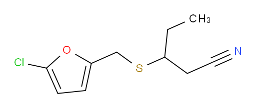 3-{[(5-chlorofuran-2-yl)methyl]sulfanyl}pentanenitrile