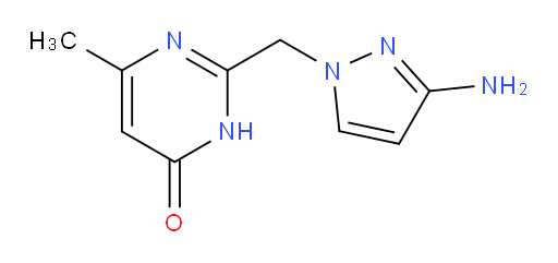 2-[(3-amino-1H-pyrazol-1-yl)methyl]-6-methyl-3,4-dihydropyrimidin-4-one