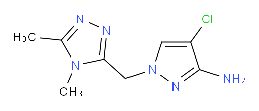 4-chloro-1-[(dimethyl-4H-1,2,4-triazol-3-yl)methyl]-1H-pyrazol-3-amine
