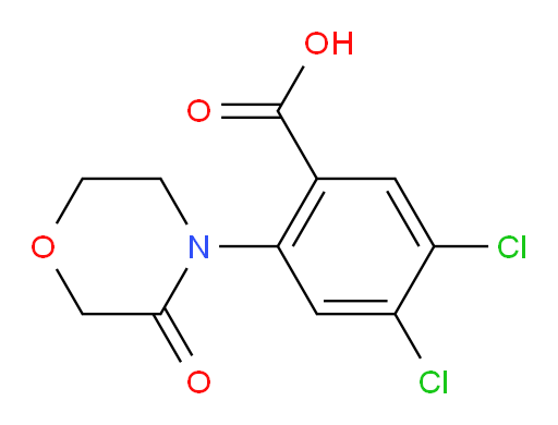 4,5-dichloro-2-(3-oxomorpholin-4-yl)benzoic acid