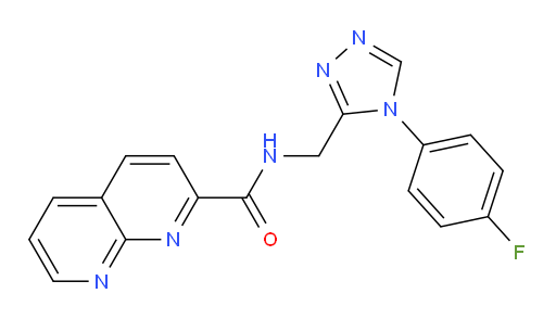 N-((4-(4-fluorophenyl)-4H-1,2,4-triazol-3-yl)methyl)-1,8-naphthyridine-2-carboxamide