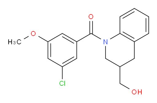 (3-chloro-5-methoxyphenyl)(3-(hydroxymethyl)-3,4-dihydroquinolin-1(2H)-yl)methanone