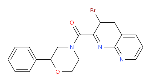 (3-bromo-1,8-naphthyridin-2-yl)(2-phenylmorpholino)methanone