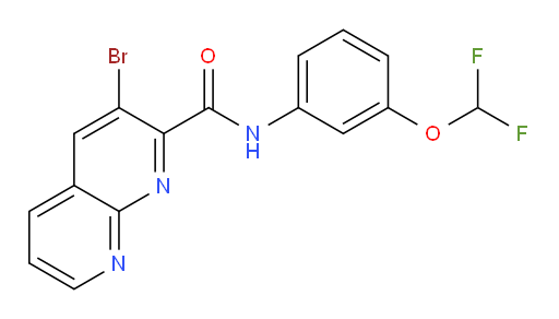 3-bromo-N-(3-(difluoromethoxy)phenyl)-1,8-naphthyridine-2-carboxamide