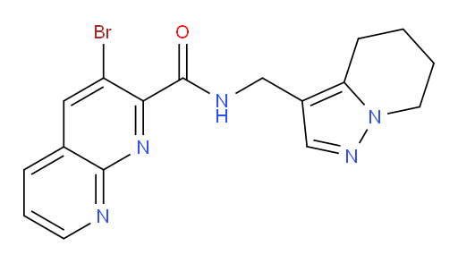 3-bromo-N-((4,5,6,7-tetrahydropyrazolo[1,5-a]pyridin-3-yl)methyl)-1,8-naphthyridine-2-carboxamide