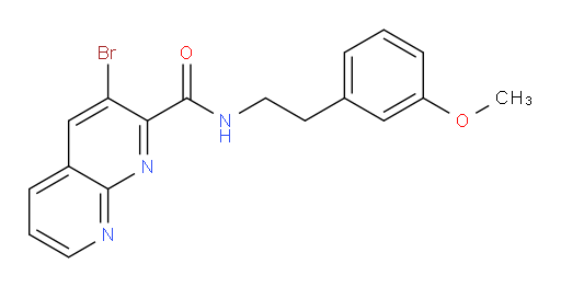 3-bromo-N-(3-methoxyphenethyl)-1,8-naphthyridine-2-carboxamide