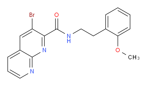3-bromo-N-(2-methoxyphenethyl)-1,8-naphthyridine-2-carboxamide