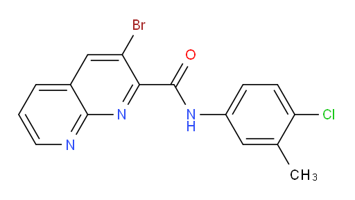 3-bromo-N-(4-chloro-3-methylphenyl)-1,8-naphthyridine-2-carboxamide
