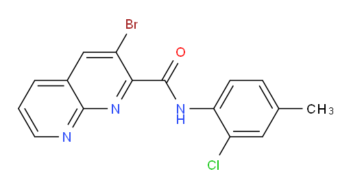 3-bromo-N-(2-chloro-4-methylphenyl)-1,8-naphthyridine-2-carboxamide
