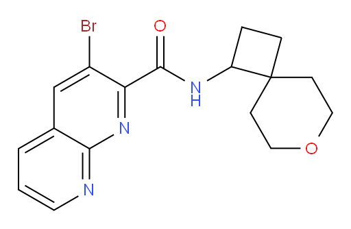 3-bromo-N-(7-oxaspiro[3.5]nonan-1-yl)-1,8-naphthyridine-2-carboxamide