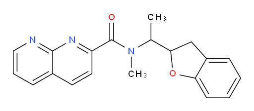 N-(1-(2,3-dihydrobenzofuran-2-yl)ethyl)-N-methyl-1,8-naphthyridine-2-carboxamide