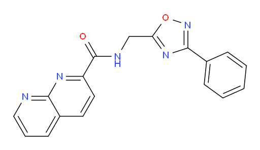 N-((3-phenyl-1,2,4-oxadiazol-5-yl)methyl)-1,8-naphthyridine-2-carboxamide