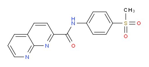 N-(4-(methylsulfonyl)phenyl)-1,8-naphthyridine-2-carboxamide