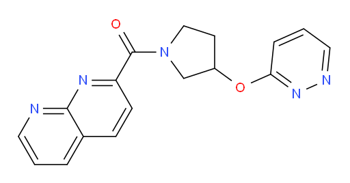 (1,8-naphthyridin-2-yl)(3-(pyridazin-3-yloxy)pyrrolidin-1-yl)methanone