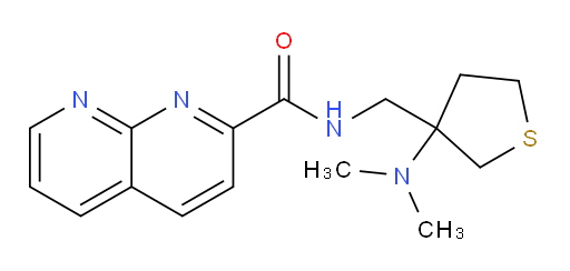 N-((3-(dimethylamino)tetrahydrothiophen-3-yl)methyl)-1,8-naphthyridine-2-carboxamide