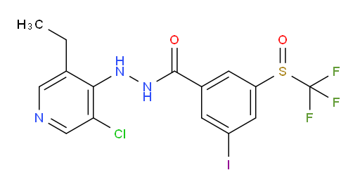 N'-(3-chloro-5-ethylpyridin-4-yl)-3-iodo-5-((trifluoromethyl)sulfinyl)benzohydrazide