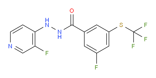 3-fluoro-N'-(3-fluoropyridin-4-yl)-5-((trifluoromethyl)thio)benzohydrazide