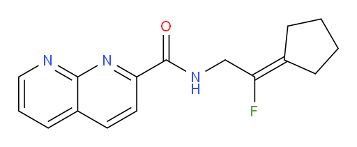 N-(2-cyclopentylidene-2-fluoroethyl)-1,8-naphthyridine-2-carboxamide