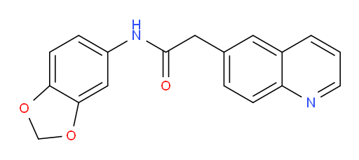 N-(benzo[d][1,3]dioxol-5-yl)-2-(quinolin-6-yl)acetamide